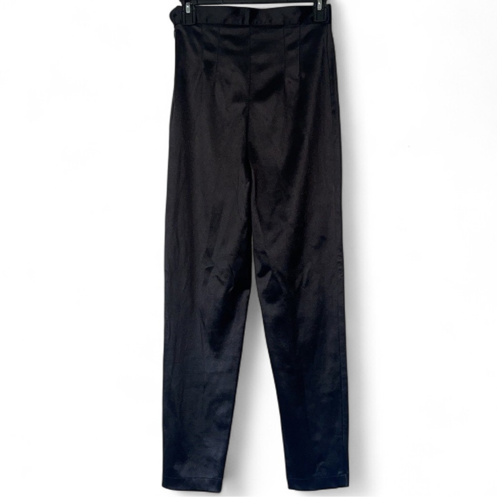Vintage High Rise Black Gloss Dress Pants